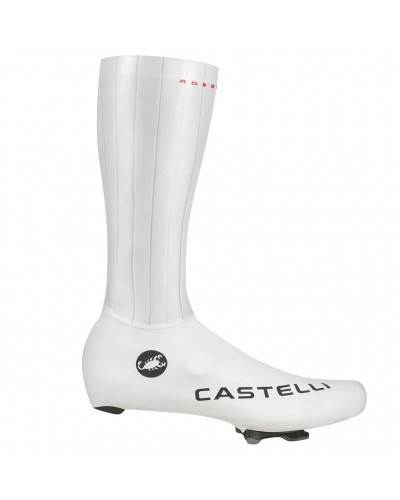 Castelli Fast Feet 4 TT Rosso Corsa Cycling Shoecover, White