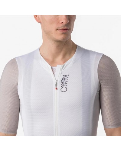 Castelli Corretto Maglia Maniche Corte Full Zip Uomo, Ivory/Clay/Black