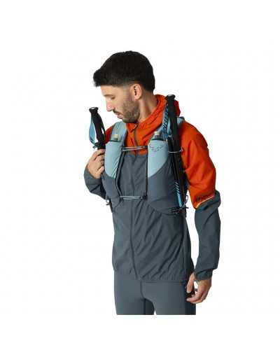 Dynafit Alpine 15 Trail Running Vest, Smoke Blue/Cinder (2 500 ml Soft Flask Included)