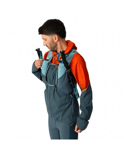 Dynafit Alpine 8 Trail Running Vest, Smoke Blue/Cinder (2 500 ml Soft Flask Included)