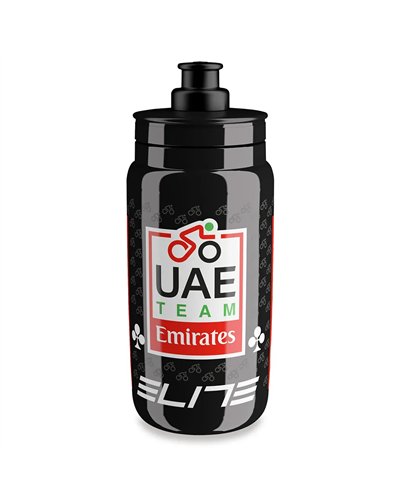 Elite Fly Team 2026 UAE Team Emirates Water Bottle 550ml, Pearl Black