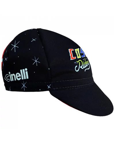 Cinelli Sergio Mora Cosmic Riders Nero Cappellino Ciclismo (Taglia Unica)