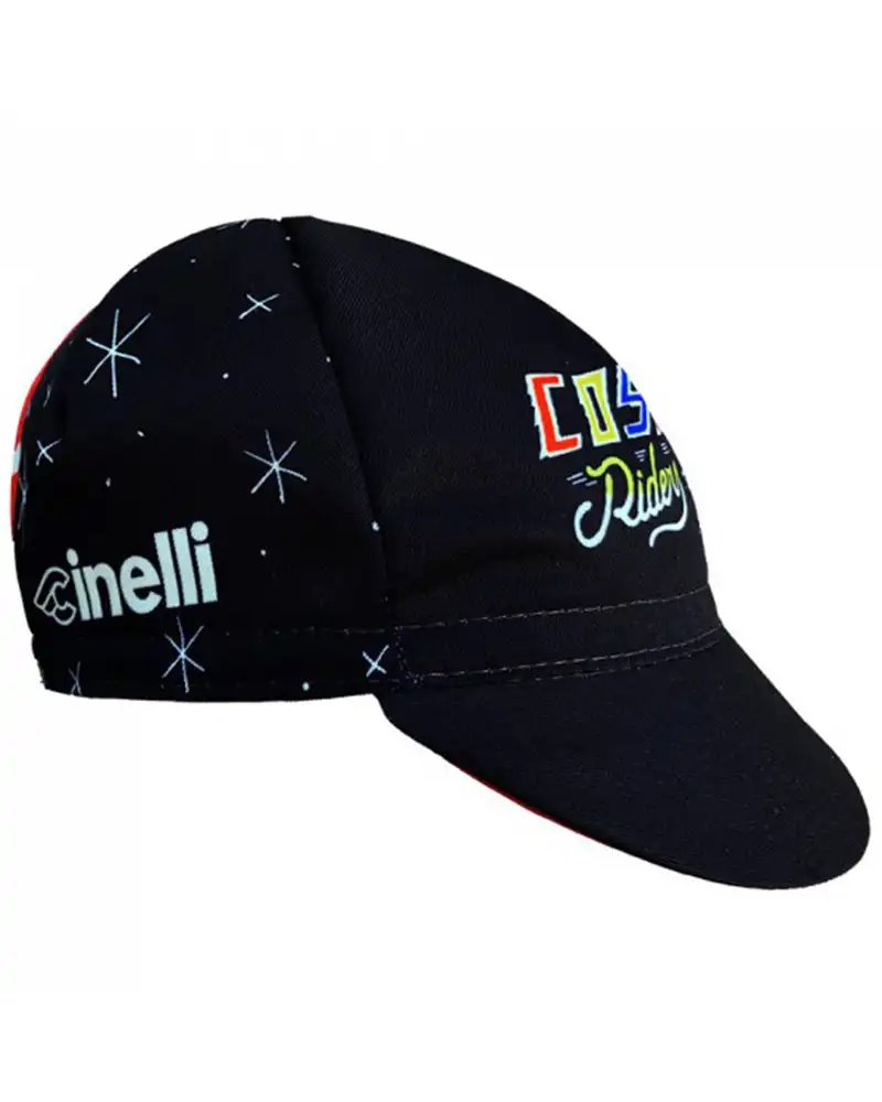 Cinelli Sergio Mora Cosmic Riders Nero Cappellino Ciclismo (Taglia Unica)
