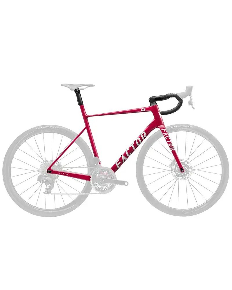 Factor O2 VAM Frameset - Semi-integrated Seatpost, Red Velvet MY23