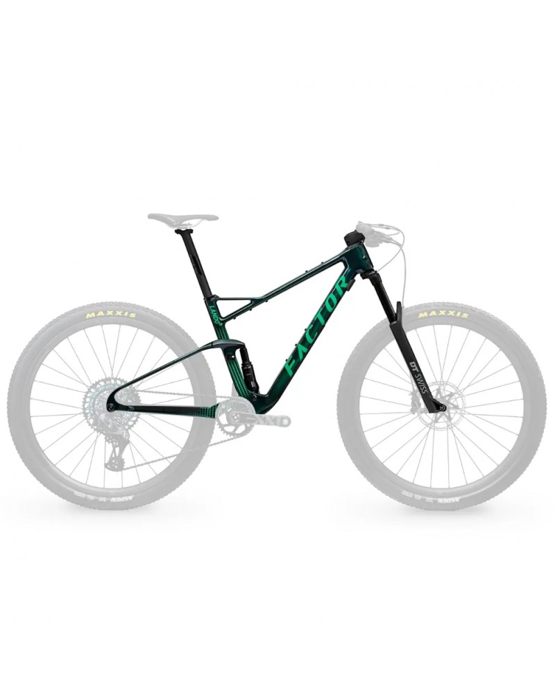 Factor Lando XC Frameset, Crystal Green MY22
