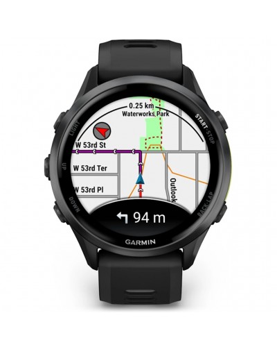 Garmin Forerunner 970 AMOLED GPS Smartwatch Wrist-Based HR, Titanium Carbon Grey DLC/Black/Translucent Whitestone