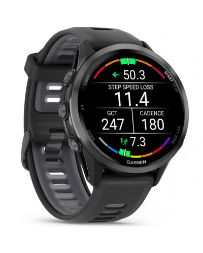 Garmin Forerunner 970 AMOLED GPS Smartwatch Wrist-Based HR, Titanium Carbon Grey DLC/Black/Translucent Whitestone