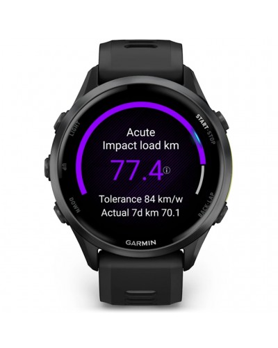 Garmin Forerunner 970 AMOLED GPS Smartwatch Wrist-Based HR, Titanium Carbon Grey DLC/Black/Translucent Whitestone