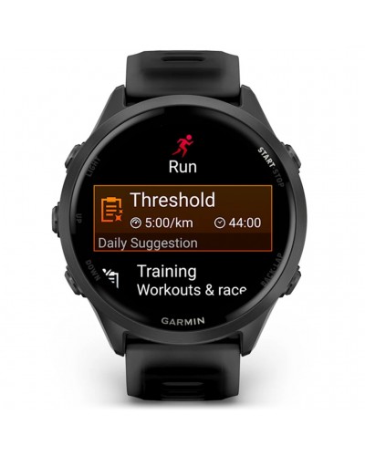 Garmin Forerunner 570 AMOLED Cassa 47mm GPS Smartwatch Cardio Integrato, Slate Grey Alu/Translucent Black/Black