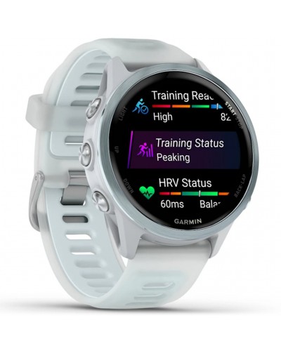 Garmin Forerunner 570 AMOLED Cassa 42mm GPS Smartwatch Cardio Integrato, Cloud Blue Alu/Translucent Whitestone/Cloud Blue