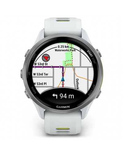 Garmin Forerunner 970 AMOLED GPS Smartwatch Wrist-Based HR, Titanium/Whitestone/Translucent Amp Yellow