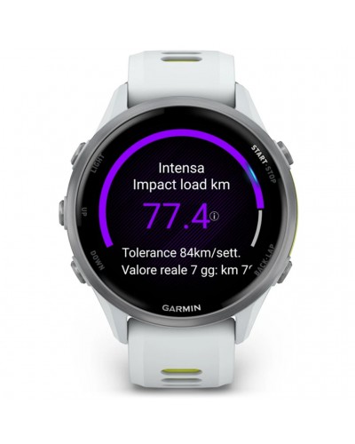 Garmin Forerunner 970 AMOLED GPS Smartwatch Cardio Integrato, Titanium/Whitestone/Translucent Amp Yellow