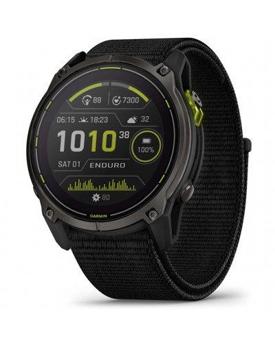 Garmin Enduro 3 Wrist-Based HR GPS Multisport Watch, Carbon Grey DLC Titanium/Black