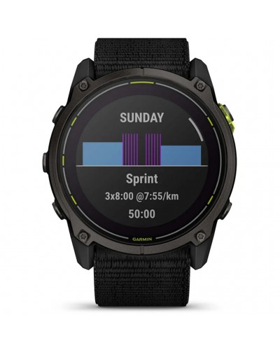 Garmin Enduro 3 Wrist-Based HR GPS Multisport Watch, Carbon Grey DLC Titanium/Black