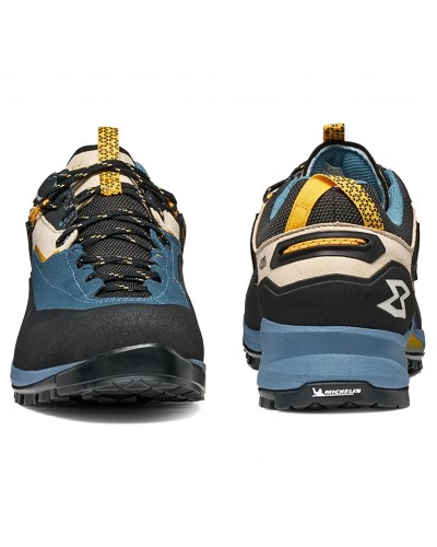 Garmont Akron GTX Gore-Tex Scarpe Avvicinamento Uomo, Fin Blue/Citrus Orange