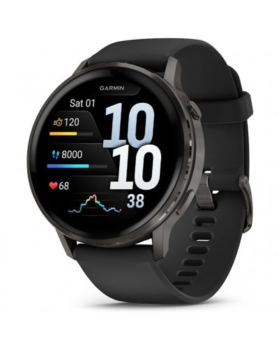 Garmin Venu 4 AMOLED Cassa 45mm GPS Smartwatch Cardio Integrato, Slate/Black