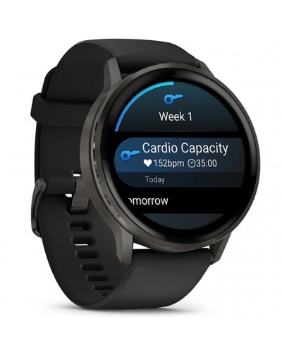 Garmin Venu 4 AMOLED Cassa 45mm GPS Smartwatch Cardio Integrato, Slate/Black