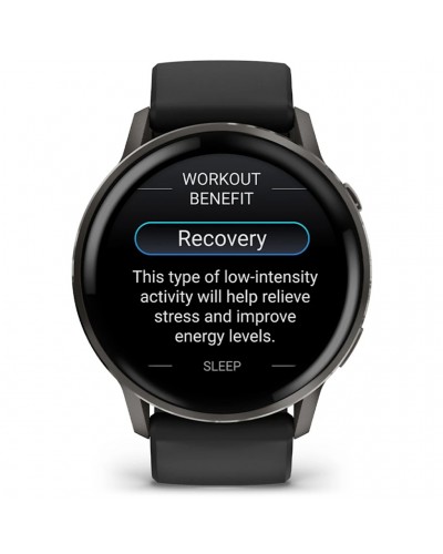Garmin Venu 4 AMOLED Case 45mm GPS Smartwatch Wrist-Based HR, Slate/Black