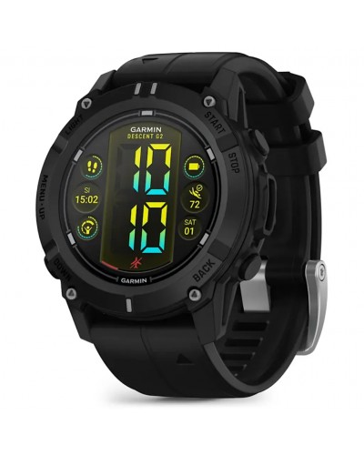 Garmin Descent G2 AMOLED Wrist-Based HR GPS Dive Smartwatch, Black/Black