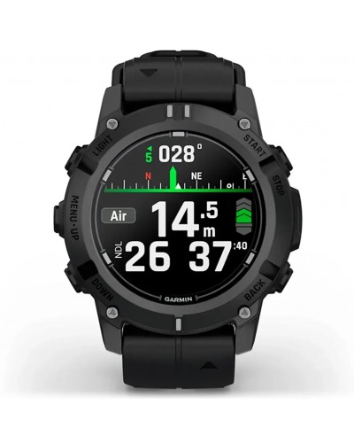 Garmin Descent G2 AMOLED Orologio GPS Dive Smartwatch HR Integrato, Nero/Nero