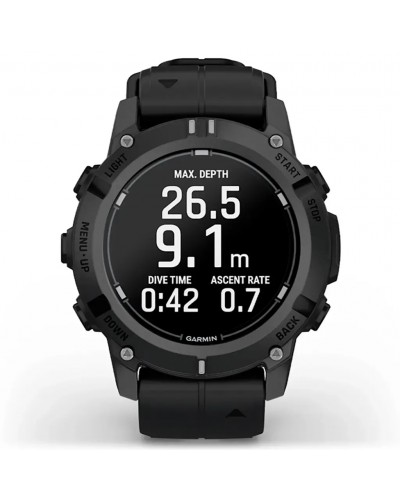 Garmin Descent G2 AMOLED Orologio GPS Dive Smartwatch HR Integrato, Nero/Nero