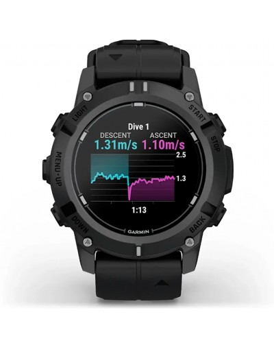 Garmin Descent G2 AMOLED Orologio GPS Dive Smartwatch HR Integrato, Nero/Nero