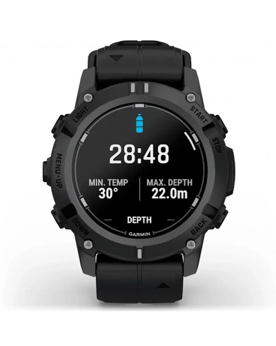 Garmin Descent G2 AMOLED Orologio GPS Dive Smartwatch HR Integrato, Nero/Nero