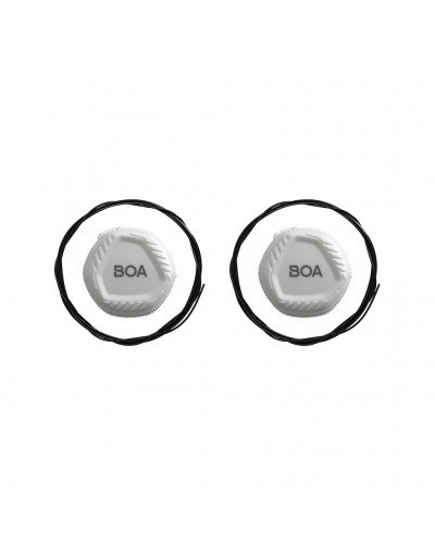 Gaerne Kit Boa L6 Dial Y Destro + Sinistro Sistema di Chiusura Sostitutivo, Bianco (Coppia)