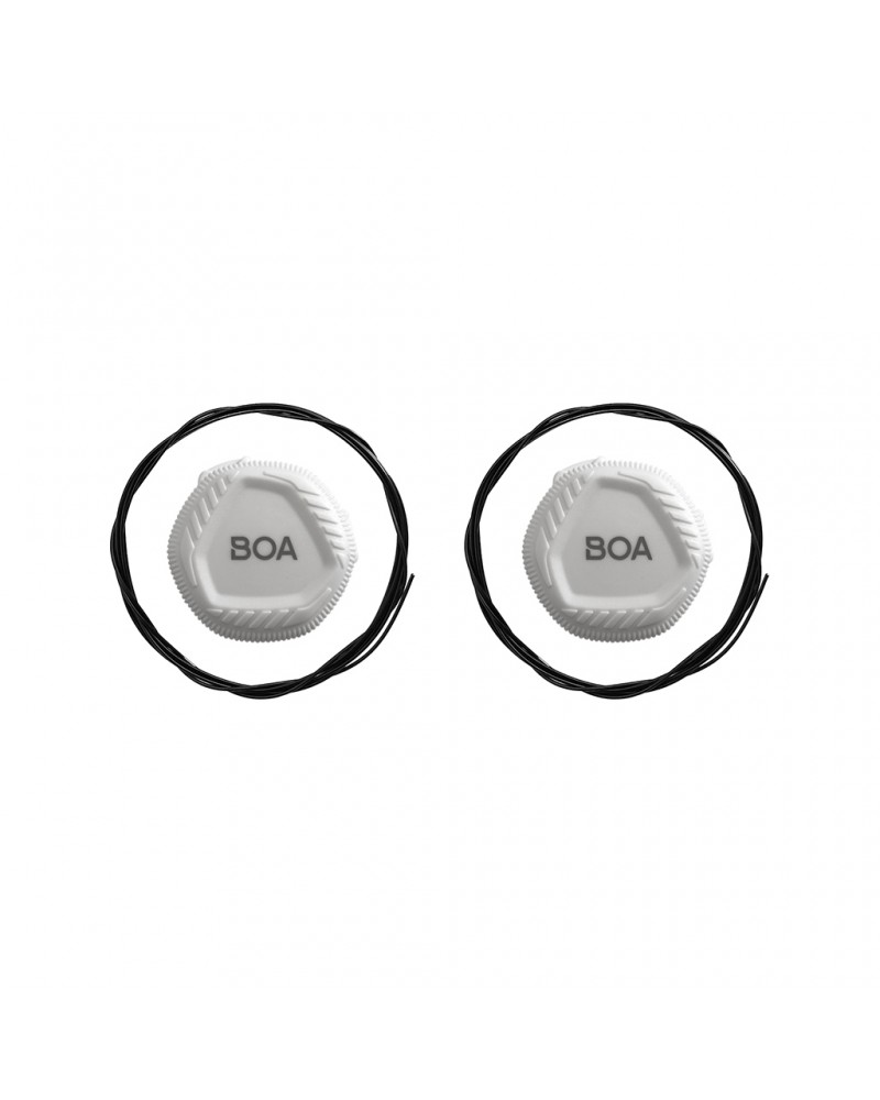 Gaerne Kit Boa L6 Dial Y Destro + Sinistro Sistema di Chiusura Sostitutivo, Bianco (Coppia)