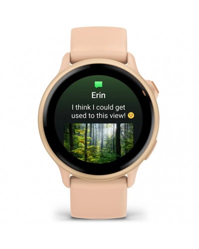Garmin Vivoactive 6 AMOLED GPS Smartwatch Wrist-Based HR, Metallic Pink Dawn/Pink Dawn