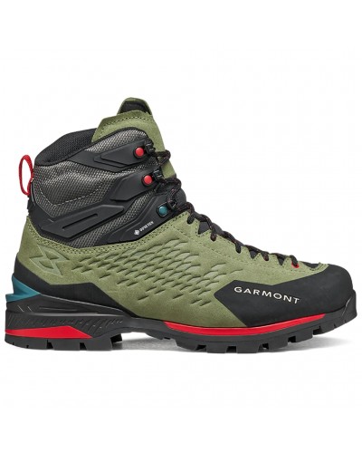 Garmont Ascent Evo GTX Gore-Tex Men's Mountaineering Boots, Olivine Green/Racing Red