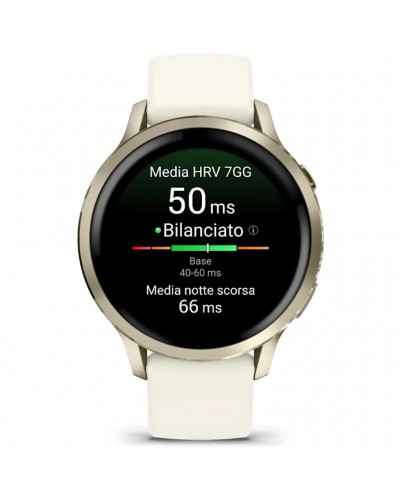 Garmin Venu 4 AMOLED Case 41mm GPS Smartwatch Wrist-Based HR, Lunar Gold/Bone