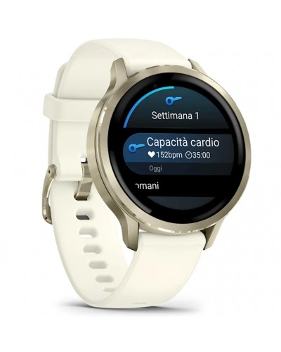 Garmin Venu 4 AMOLED Case 41mm GPS Smartwatch Wrist-Based HR, Lunar Gold/Bone