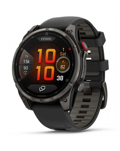 Garmin Fenix 8 Pro Sapphire AMOLED Cassa 47mm Orologio GPS Cardio Integrato, Titanium Carbon Grey DLC/Black/Pebble Grey
