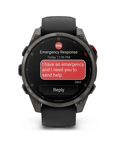 Garmin Fenix 8 Pro Sapphire AMOLED Cassa 47mm Orologio GPS Cardio Integrato, Titanium Carbon Grey DLC/Black/Pebble Grey