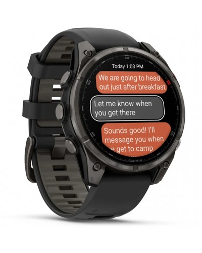 Garmin Fenix 8 Pro Sapphire AMOLED Case 47mm GPS Watch Wrist-Based HR, Titanium Carbon Grey DLC/Black/Pebble Grey