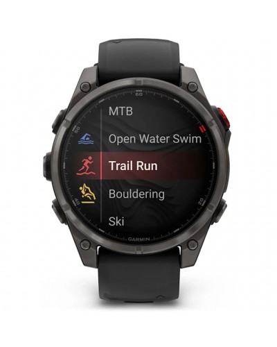 Garmin Fenix 8 Pro Sapphire AMOLED Cassa 47mm Orologio GPS Cardio Integrato, Titanium Carbon Grey DLC/Black/Pebble Grey