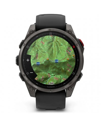 Garmin Fenix 8 Pro Sapphire AMOLED Cassa 47mm Orologio GPS Cardio Integrato, Titanium Carbon Grey DLC/Black/Pebble Grey
