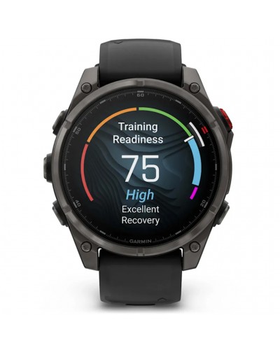 Garmin Fenix 8 Pro Sapphire AMOLED Cassa 47mm Orologio GPS Cardio Integrato, Titanium Carbon Grey DLC/Black/Pebble Grey