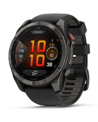 Garmin Fenix 8 Pro Sapphire AMOLED Case 51mm GPS Watch Wrist-Based HR, Titanium Carbon Grey DLC/Black/Pebble Grey