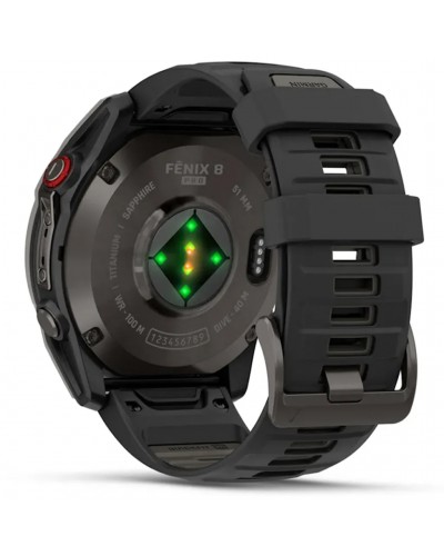 Garmin Fenix 8 Pro Sapphire AMOLED Cassa 51mm Orologio GPS Cardio Integrato, Titanium Carbon Grey DLC/Black/Pebble Grey