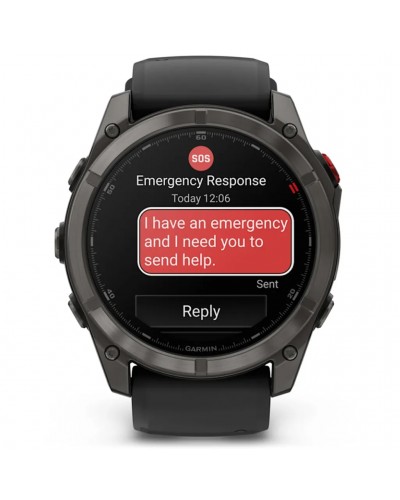 Garmin Fenix 8 Pro Sapphire AMOLED Cassa 51mm Orologio GPS Cardio Integrato, Titanium Carbon Grey DLC/Black/Pebble Grey