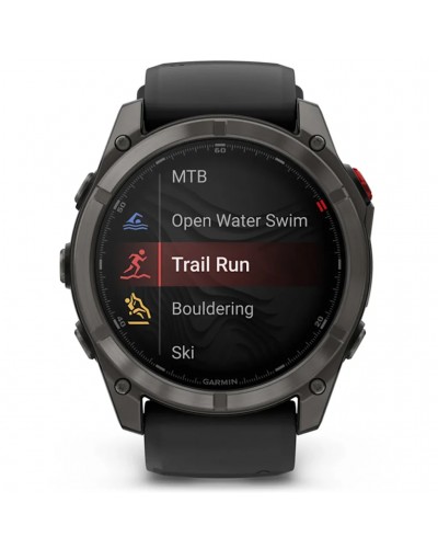 Garmin Fenix 8 Pro Sapphire AMOLED Cassa 51mm Orologio GPS Cardio Integrato, Titanium Carbon Grey DLC/Black/Pebble Grey