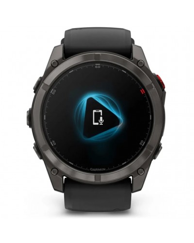 Garmin Fenix 8 Pro Sapphire AMOLED Case 51mm GPS Watch Wrist-Based HR, Titanium Carbon Grey DLC/Black/Pebble Grey