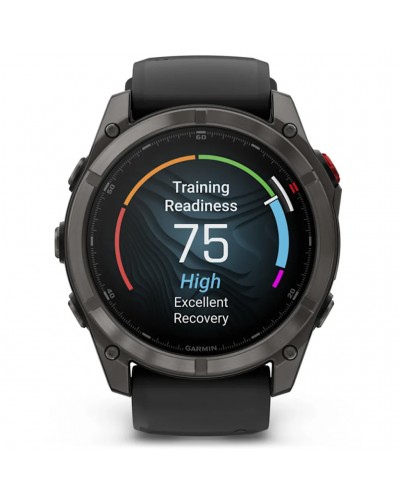 Garmin Fenix 8 Pro Sapphire AMOLED Case 51mm GPS Watch Wrist-Based HR, Titanium Carbon Grey DLC/Black/Pebble Grey