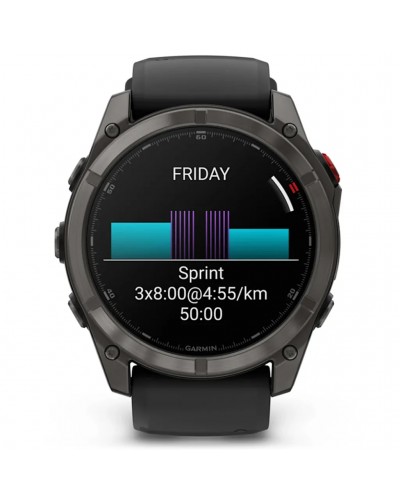 Garmin Fenix 8 Pro Sapphire AMOLED Cassa 51mm Orologio GPS Cardio Integrato, Titanium Carbon Grey DLC/Black/Pebble Grey