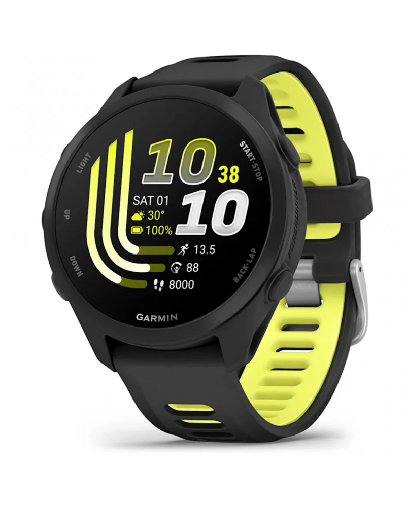 Garmin Forerunner 170 Music GPS Smartwatch Wrist-Based HR, Black/Amp Yellow