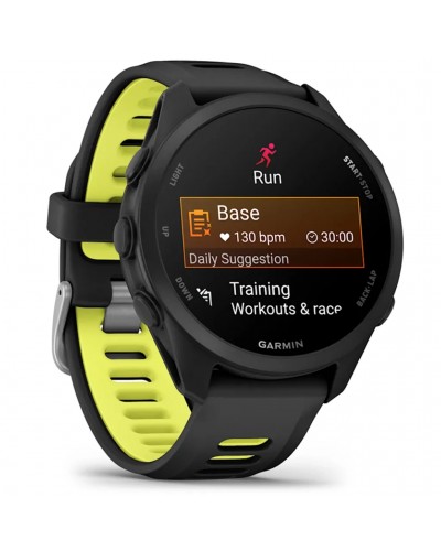 Garmin Forerunner 170 Music GPS Smartwatch Cardio Integrato, Black/Amp Yellow