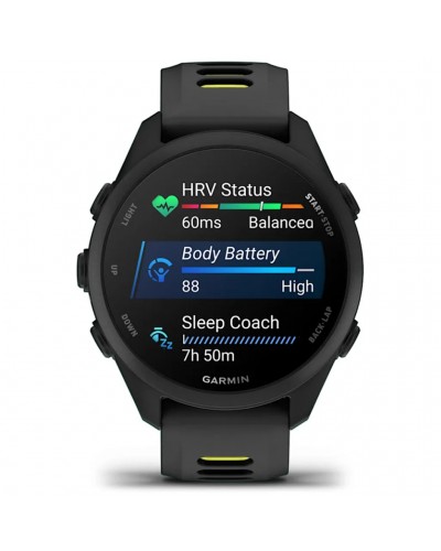 Garmin Forerunner 170 Music GPS Smartwatch Wrist-Based HR, Black/Amp Yellow