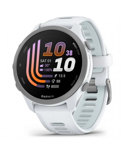 Garmin Forerunner 170 Music GPS Smartwatch Cardio Integrato, Whitestone/Cloud Blue